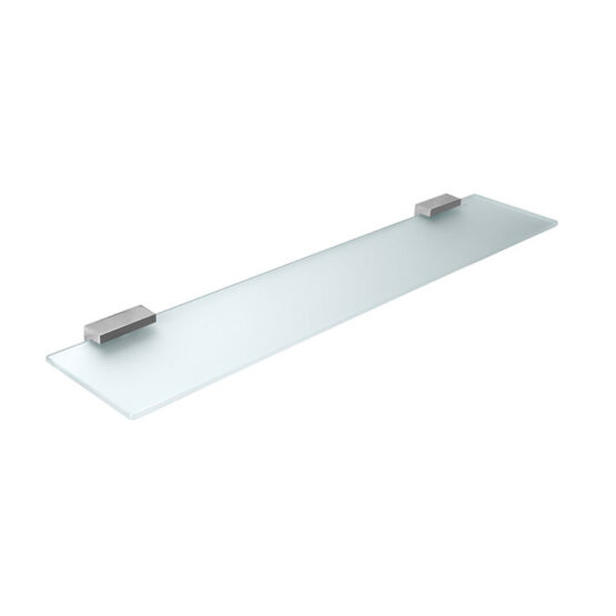 MENSOLA IN CRISTALLO SATINATO TEMPERATO 6mm CON SUPPORTI DN/A18090
