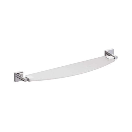 MENSOLA IN CRISTALLO SATINATO TEMPERATO 6mm CON SUPPORTI DN/A30090