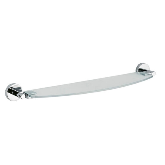 MENSOLA IN CRISTALLO SATINATO TEMPERATO 6mm CON SUPPORTI DN/A36090