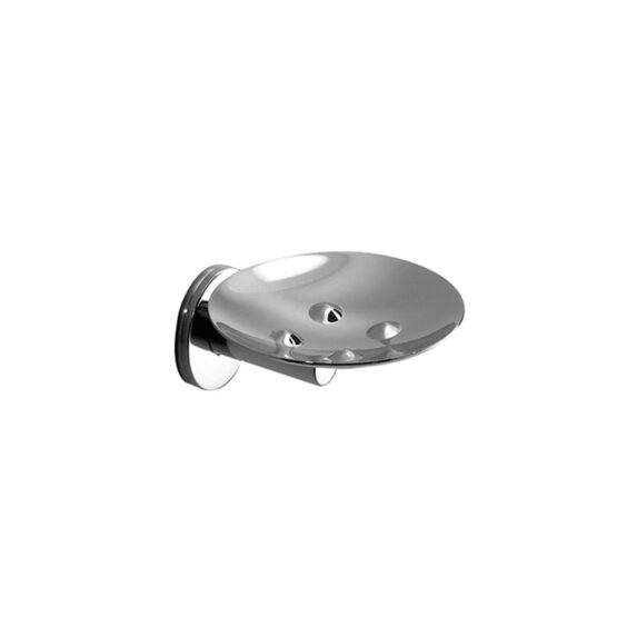 PORTASAPONE A PARETE CON BACINELLA IN OTTONE CROMATO DN/A4611M