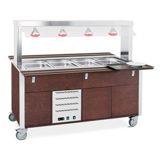 CARRELLO BUFFET CALDO LTM/6910CPB.4L-W