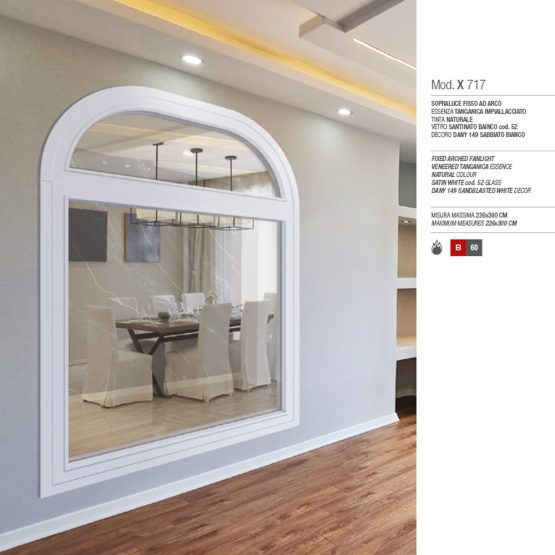 Sopraluce Fisso ad Arco - Modello X 717