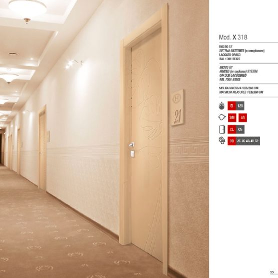 Porta Tagliafuoco Hotel - Modello X 318