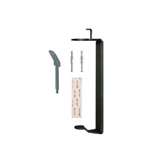 Staffa Singola Minimal in acciaio Inox Nera
